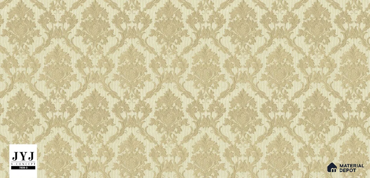 7939-3 | 5 Meter x 42 Inches Damask Look Wallpaper - 57.41 Sq. Ft. | Minimum 15% wastage during installation