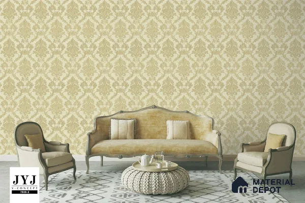 7939-3 | 5 Meter x 42 Inches Damask Look Wallpaper - 57.41 Sq. Ft. | Minimum 15% wastage during installation