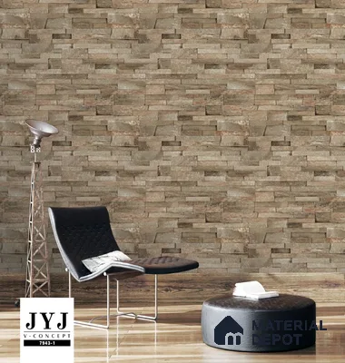 7943-1 | 5 Meter x 42 Inches Brick Look Wallpaper - 57.41 Sq. Ft. | Minimum 15% wastage during installation