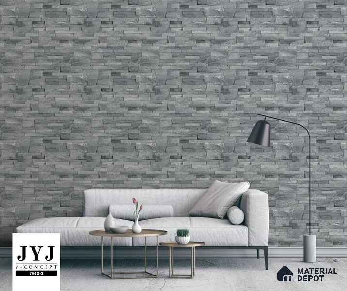 7943-3 | 5 Meter x 42 Inches Brick Look Wallpaper - 57.41 Sq. Ft. | Minimum 15% wastage during installation