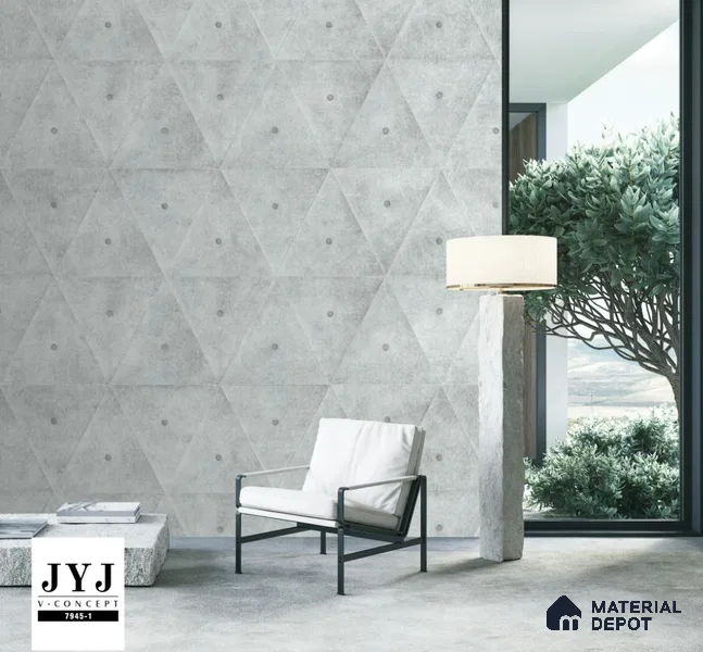 7945-1 | 5 Meter x 42 Inches Geometric Look Wallpaper - 57.41 Sq. Ft. | Minimum 15% wastage during installation