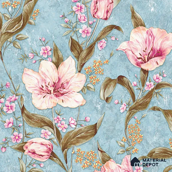8021 | 10 Meter x 21 Inches Florals Look Wallpaper - 57.37 Sq. Ft. | Minimum 15% wastage during installation