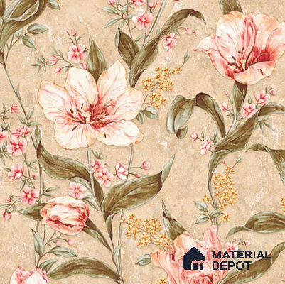 8022 | 10 Meter x 21 Inches Florals Look Wallpaper - 57.37 Sq. Ft. | Minimum 15% wastage during installation