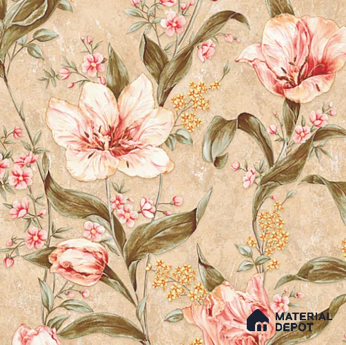 8022 | 10 Meter x 21 Inches Florals Look Wallpaper - 57.37 Sq. Ft. | Minimum 15% wastage during installation