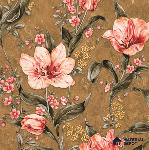 8024 | 10 Meter x 21 Inches Florals Look Wallpaper - 57.37 Sq. Ft. | Minimum 15% wastage during installation