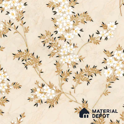 8048 | 10 Meter x 21 Inches Florals Look Wallpaper - 57.37 Sq. Ft. | Minimum 15% wastage during installation