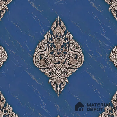 8055 | 10 Meter x 21 Inches Damask Look Wallpaper - 57.37 Sq. Ft. | Minimum 15% wastage during installation