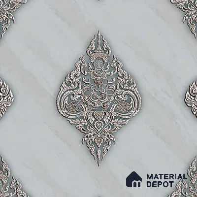 8058 | 10 Meter x 21 Inches Damask Look Wallpaper - 57.37 Sq. Ft. | Minimum 15% wastage during installation