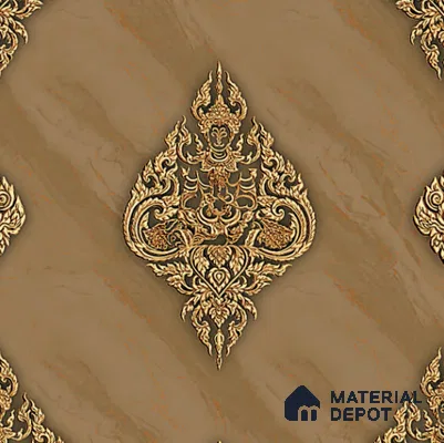 8059 | 10 Meter x 21 Inches Damask Look Wallpaper - 57.37 Sq. Ft. | Minimum 15% wastage during installation