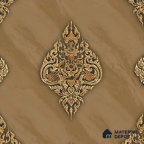 8059 | 10 Meter x 21 Inches Damask Look Wallpaper - 57.37 Sq. Ft. | Minimum 15% wastage during installation