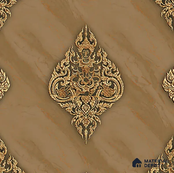 8059 | 10 Meter x 21 Inches Damask Look Wallpaper - 57.37 Sq. Ft. | Minimum 15% wastage during installation