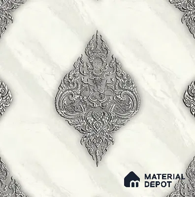 8056 | 10 Meter x 21 Inches Damask Look Wallpaper - 57.37 Sq. Ft. | Minimum 15% wastage during installation