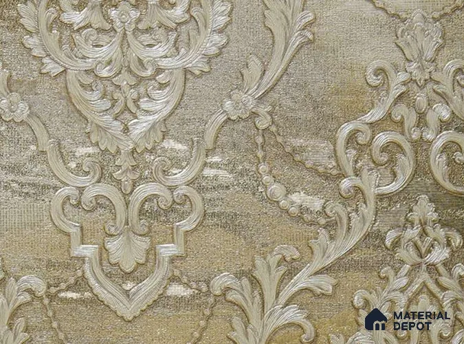 88002 | 5 Meter x 42 Inches Damask Look Wallpaper - 57.41 Sq. Ft. | Minimum 15% wastage during installation