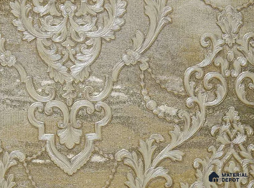 88002 | 5 Meter x 42 Inches Damask Look Wallpaper - 57.41 Sq. Ft. | Minimum 15% wastage during installation