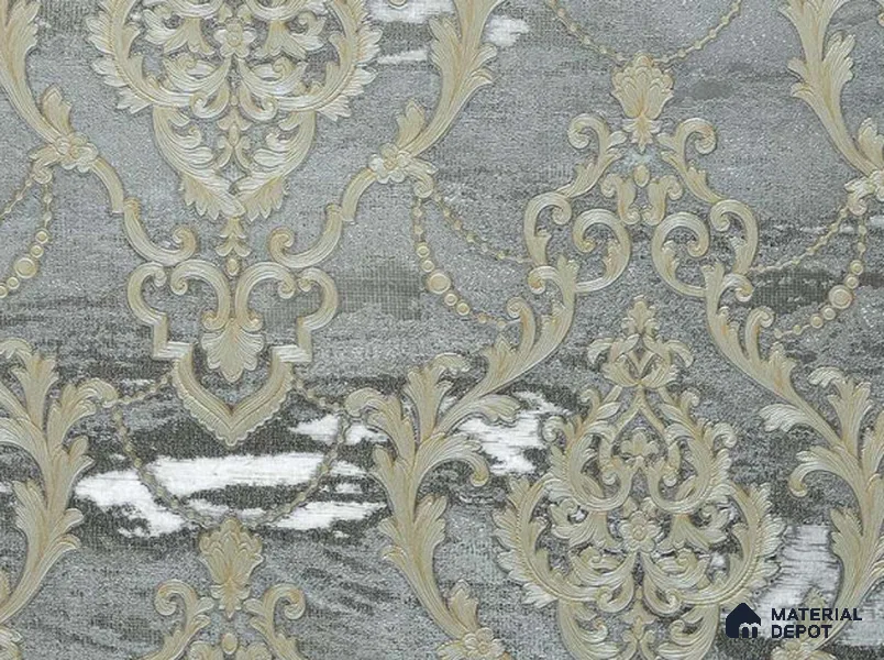 88003 | 5 Meter x 42 Inches Damask Look Wallpaper - 57.41 Sq. Ft. | Minimum 15% wastage during installation