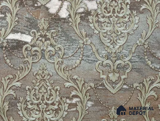 88004 | 5 Meter x 42 Inches Damask Look Wallpaper - 57.41 Sq. Ft. | Minimum 15% wastage during installation