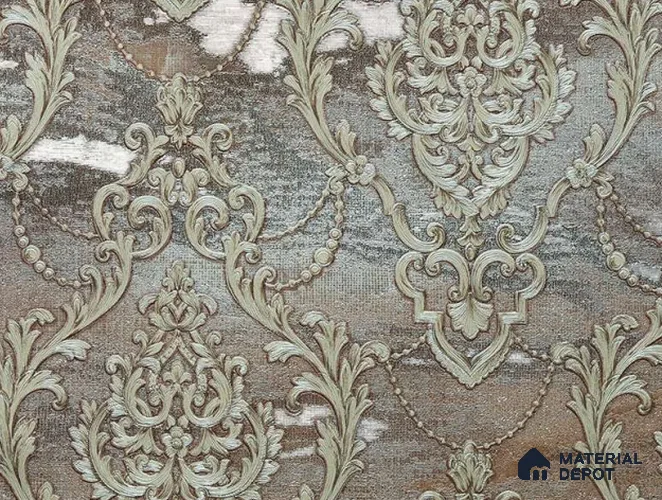 88004 | 5 Meter x 42 Inches Damask Look Wallpaper - 57.41 Sq. Ft. | Minimum 15% wastage during installation
