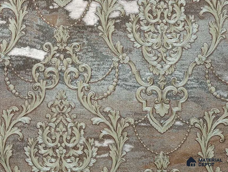 88004 | 5 Meter x 42 Inches Damask Look Wallpaper - 57.41 Sq. Ft. | Minimum 15% wastage during installation