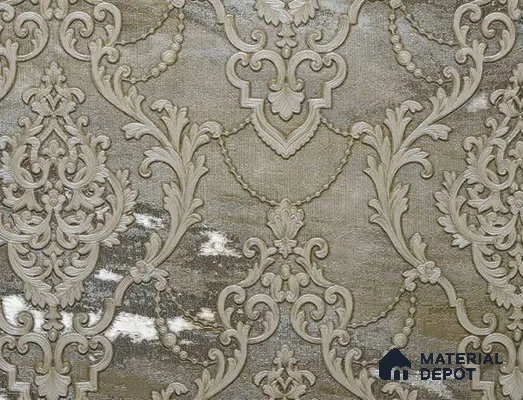 88005 | 5 Meter x 42 Inches Damask Look Wallpaper - 57.41 Sq. Ft. | Minimum 15% wastage during installation