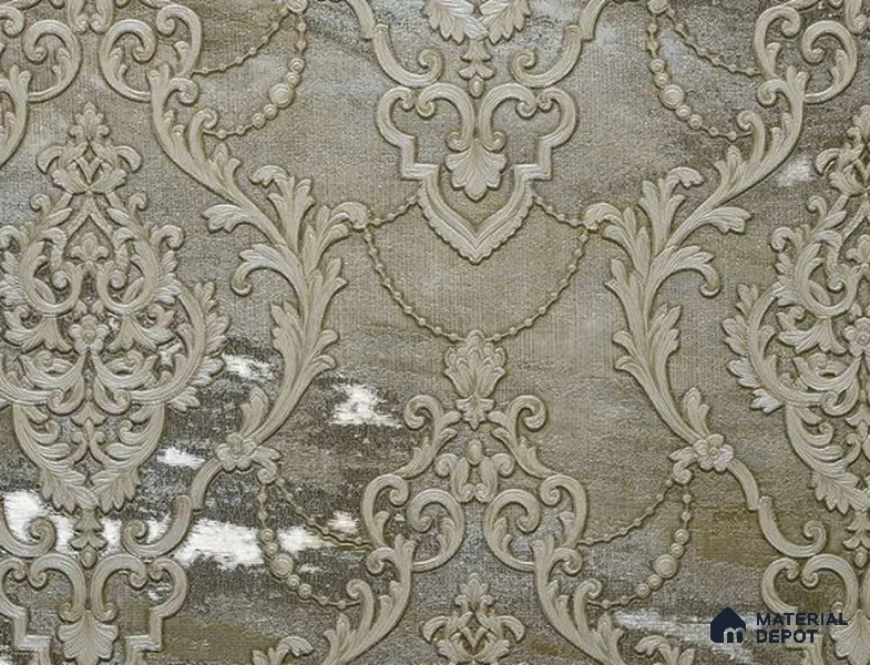 88005 | 5 Meter x 42 Inches Damask Look Wallpaper - 57.41 Sq. Ft. | Minimum 15% wastage during installation