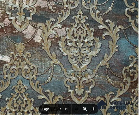 88006 | 5 Meter x 42 Inches Damask Look Wallpaper - 57.41 Sq. Ft. | Minimum 15% wastage during installation
