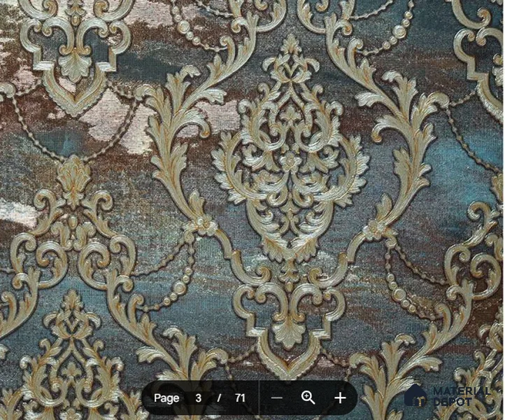 88006 | 5 Meter x 42 Inches Damask Look Wallpaper - 57.41 Sq. Ft. | Minimum 15% wastage during installation