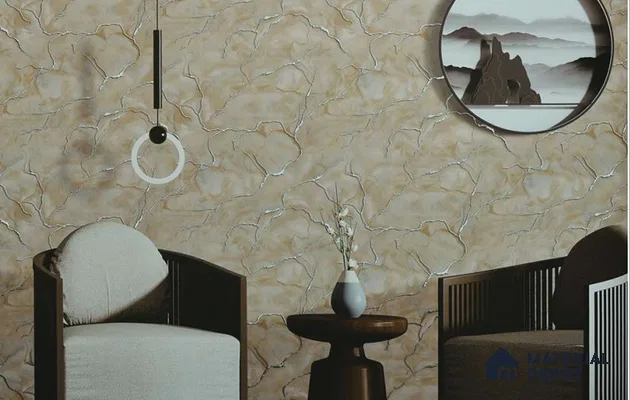 88205 | 5 Meter x 42 Inches Marble Look Wallpaper - 57.41 Sq. Ft. | Minimum 10% wastage during installation