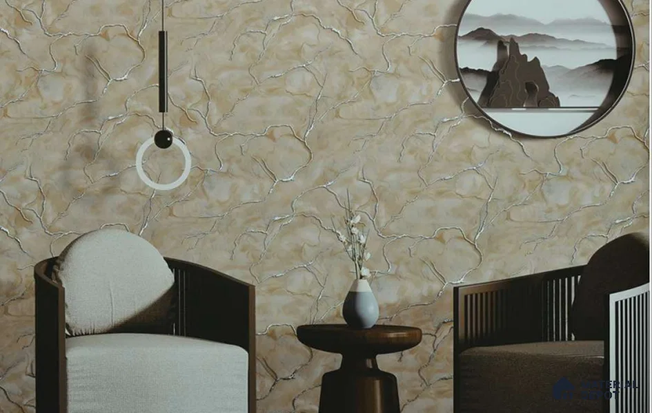 88205 | 5 Meter x 42 Inches Marble Look Wallpaper - 57.41 Sq. Ft. | Minimum 10% wastage during installation