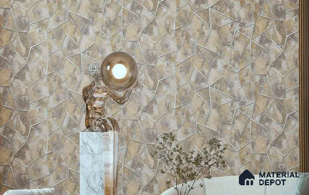 88305 | 5 Meter x 42 Inches Geometric Look Wallpaper - 57.41 Sq. Ft. | Minimum 15% wastage during installation