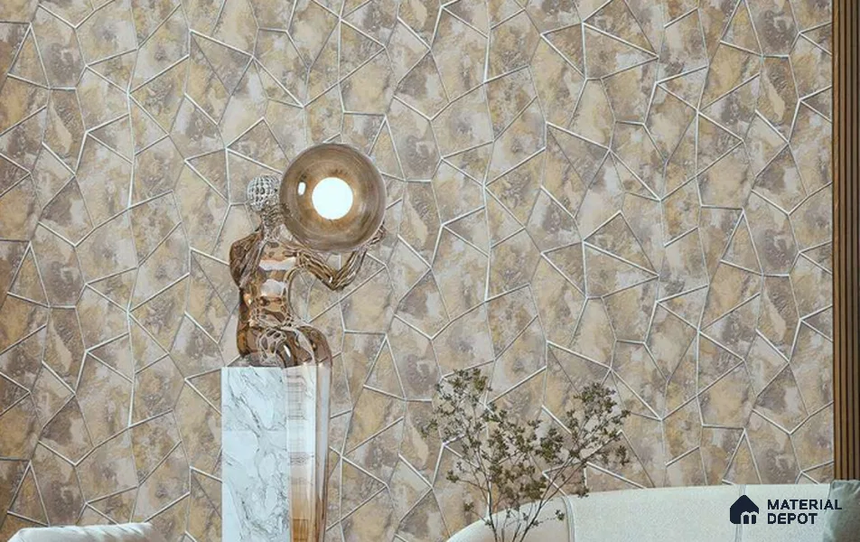 88305 | 5 Meter x 42 Inches Geometric Look Wallpaper - 57.41 Sq. Ft. | Minimum 15% wastage during installation