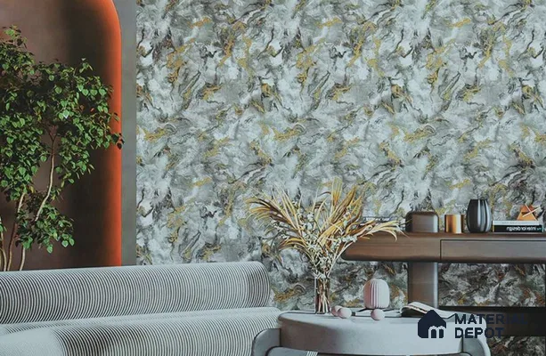 88401 | 5 Meter x 42 Inches Marble Look Wallpaper - 57.41 Sq. Ft. | Minimum 10% wastage during installation