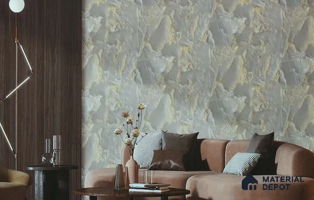 88503 | 5 Meter x 42 Inches Marble Look Wallpaper - 57.41 Sq. Ft. | Minimum 10% wastage during installation