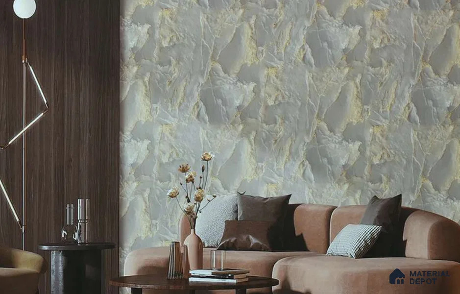 88503 | 5 Meter x 42 Inches Marble Look Wallpaper - 57.41 Sq. Ft. | Minimum 10% wastage during installation
