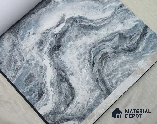 888002 | 10 Meter x 21 Inches Marble Look Wallpaper - 57.05 Sq. Ft. | Minimum 10% wastage during installation