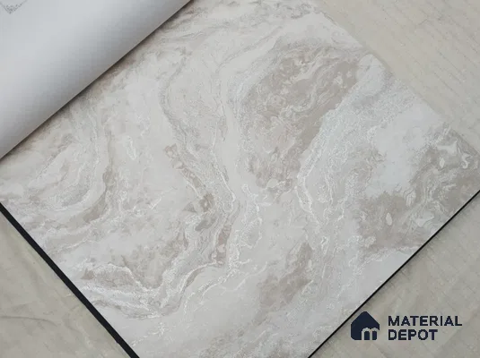 888005 | 10 Meter x 21 Inches Marble Look Wallpaper - 57.05 Sq. Ft. | Minimum 10% wastage during installation