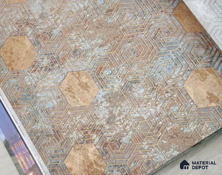 888010 | 10 Meter x 21 Inches Patterned Look Wallpaper - 57.05 Sq. Ft. | Minimum 15% wastage during installation