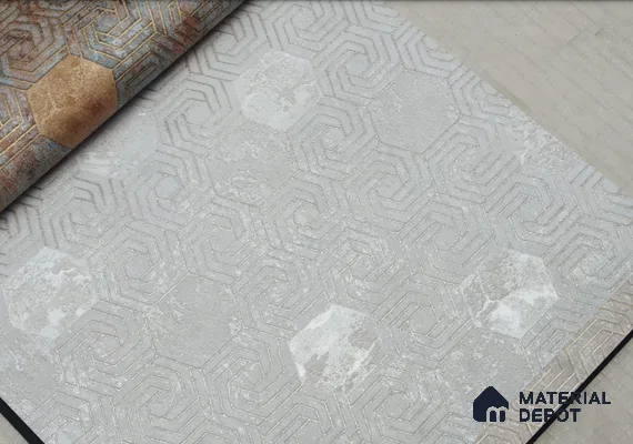 888011 | 10 Meter x 21 Inches Patterned Look Wallpaper - 57.05 Sq. Ft. | Minimum 15% wastage during installation