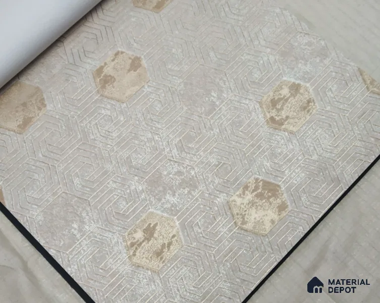 888012 | 10 Meter x 21 Inches Patterned Look Wallpaper - 57.05 Sq. Ft. | Minimum 15% wastage during installation