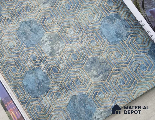 888013 | 10 Meter x 21 Inches Patterned Look Wallpaper - 57.05 Sq. Ft. | Minimum 15% wastage during installation