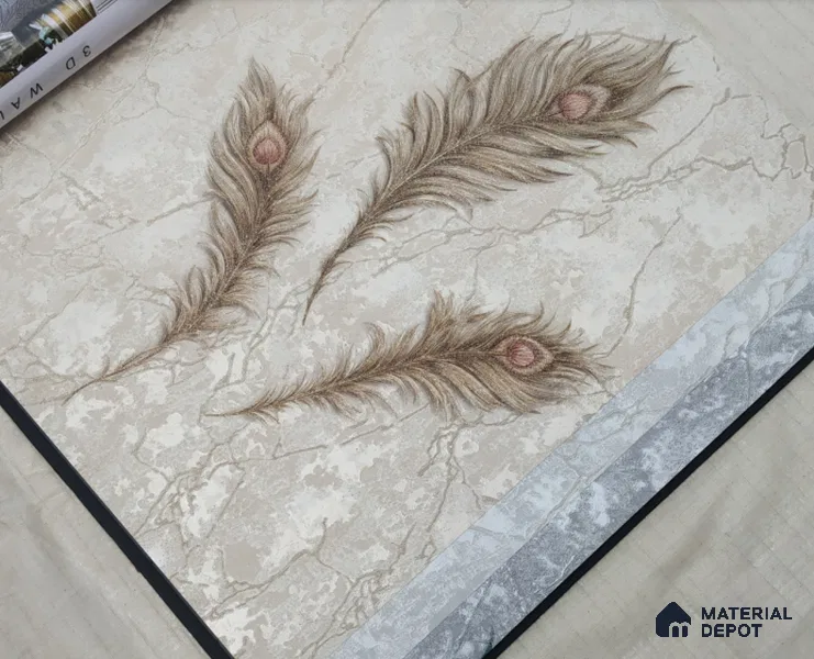 888024 | 10 Meter x 21 Inches Patterned Look Wallpaper - 57.05 Sq. Ft. | Minimum 15% wastage during installation