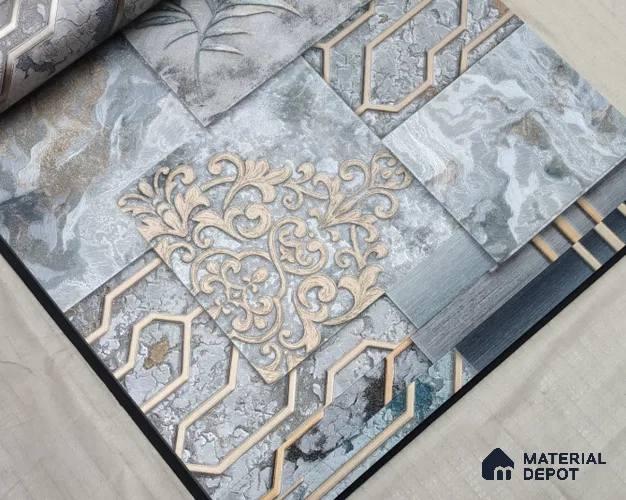 888027 | 10 Meter x 21 Inches Patterned Look Wallpaper - 57.05 Sq. Ft. | Minimum 15% wastage during installation