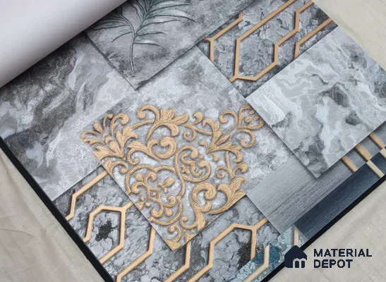 888028 | 10 Meter x 21 Inches Patterned Look Wallpaper - 57.05 Sq. Ft. | Minimum 15% wastage during installation