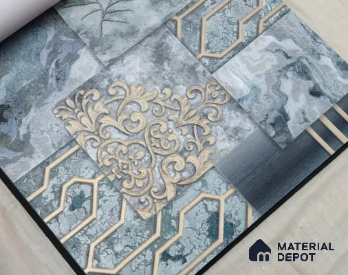 888029 | 10 Meter x 21 Inches Patterned Look Wallpaper - 57.05 Sq. Ft. | Minimum 15% wastage during installation