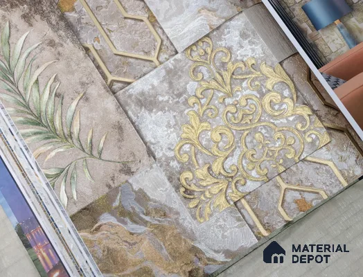 888030 | 10 Meter x 21 Inches Patterned Look Wallpaper - 57.05 Sq. Ft. | Minimum 15% wastage during installation