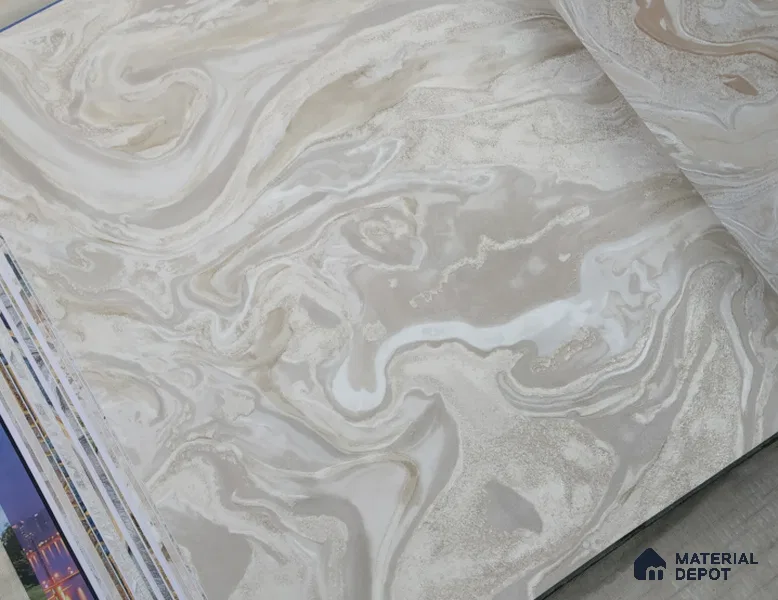 888036 | 10 Meter x 21 Inches Marble Look Wallpaper - 57.05 Sq. Ft. | Minimum 10% wastage during installation