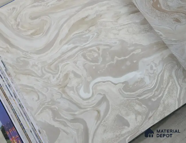 888036 | 10 Meter x 21 Inches Marble Look Wallpaper - 57.05 Sq. Ft. | Minimum 10% wastage during installation