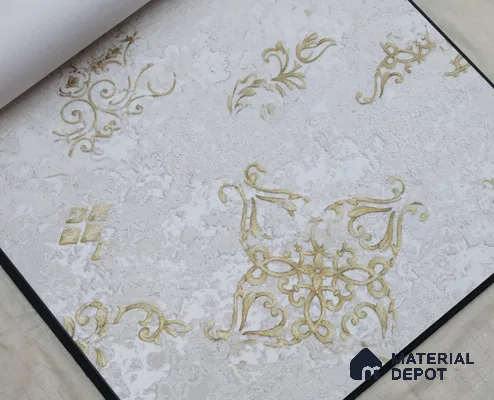 888047 | 10 Meter x 21 Inches Damask Look Wallpaper - 57.05 Sq. Ft. | Minimum 15% wastage during installation