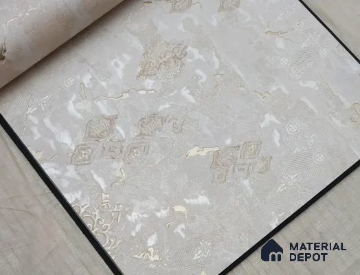 888050 | 10 Meter x 21 Inches Damask Look Wallpaper - 57.05 Sq. Ft. | Minimum 15% wastage during installation
