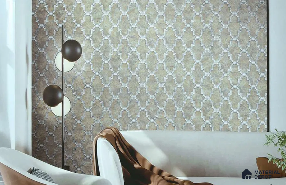 88902 | 5 Meter x 42 Inches Patterned Look Wallpaper - 57.41 Sq. Ft. | Minimum 15% wastage during installation