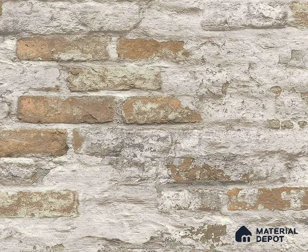 A58101 | 10 Meter x 21 Inches Brick Look Wallpaper - 57.41 Sq. Ft. | Minimum 15% wastage during installation